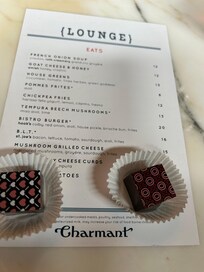 Complimentary truffles!