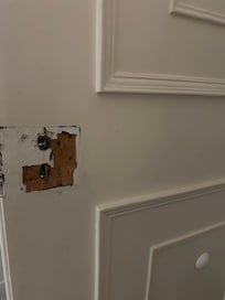 Door between bedroom bathroom
