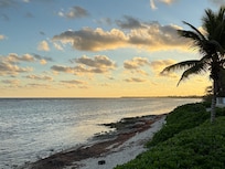 View of sunrise from the back patio.