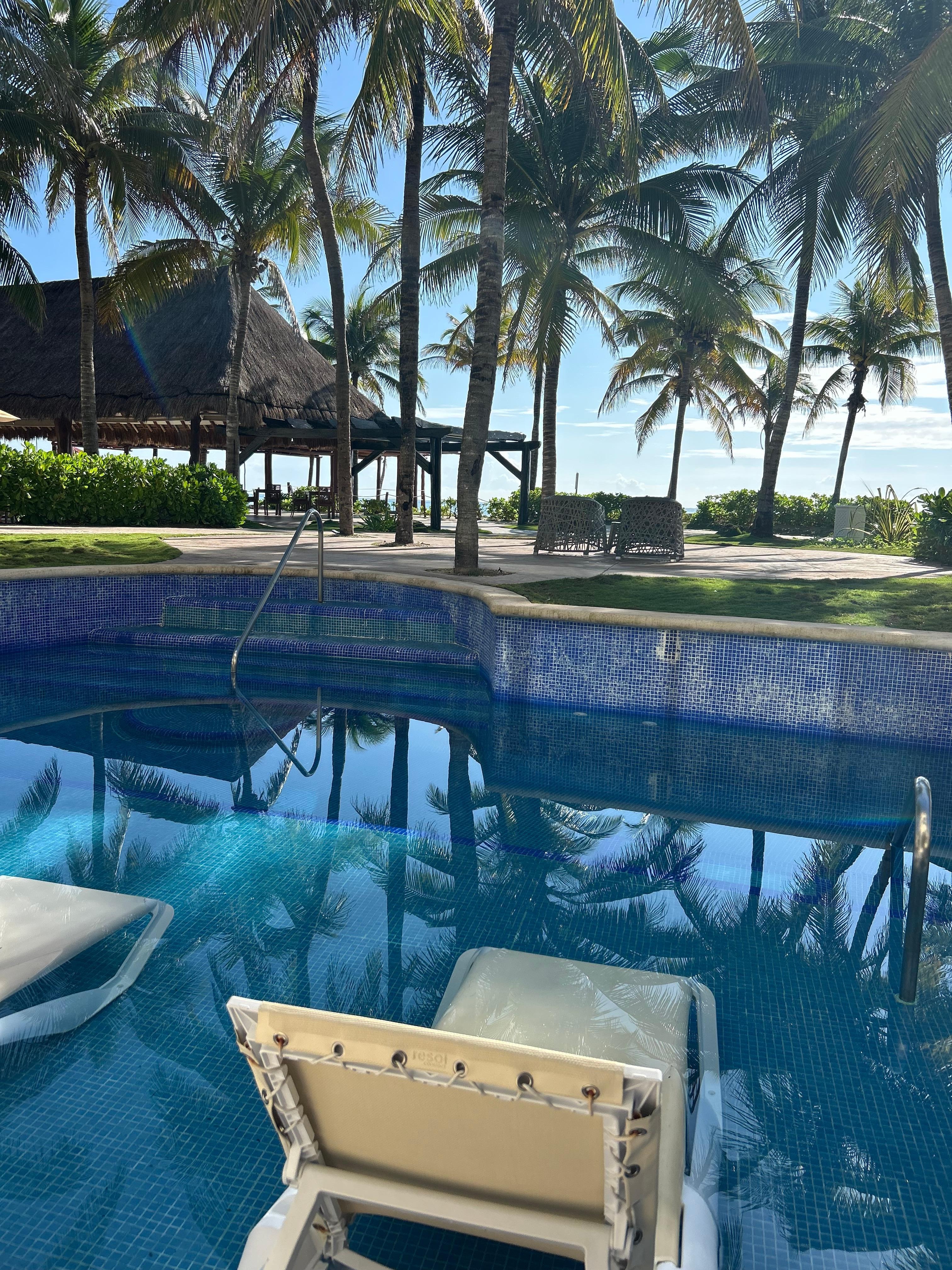 Our swim up deck and pool