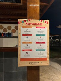Activities during the week that are available