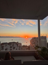 Sunset from rooftop pool