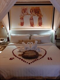 Notre chambre joliment décorée