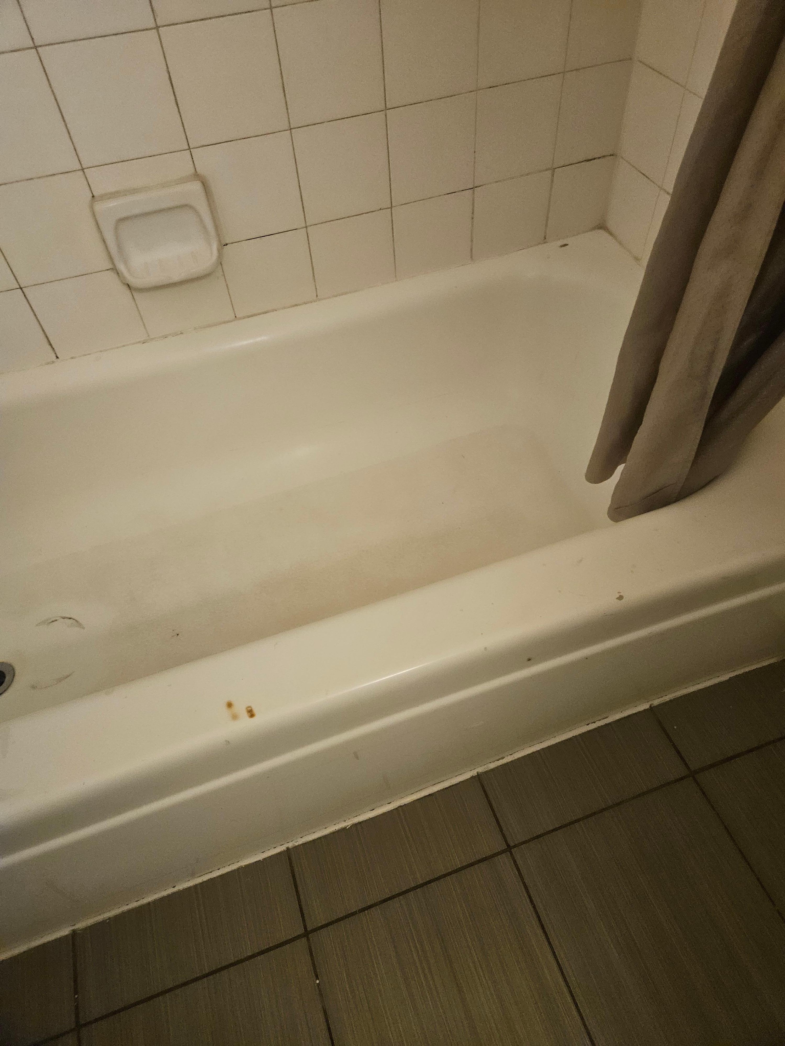 Cigarette burns in tub