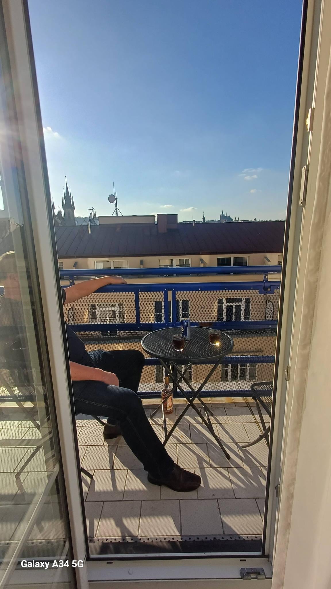 view of balcony from room