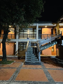 Right outside the canteen