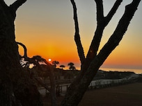 Sunrise from the beachside sky deck.
