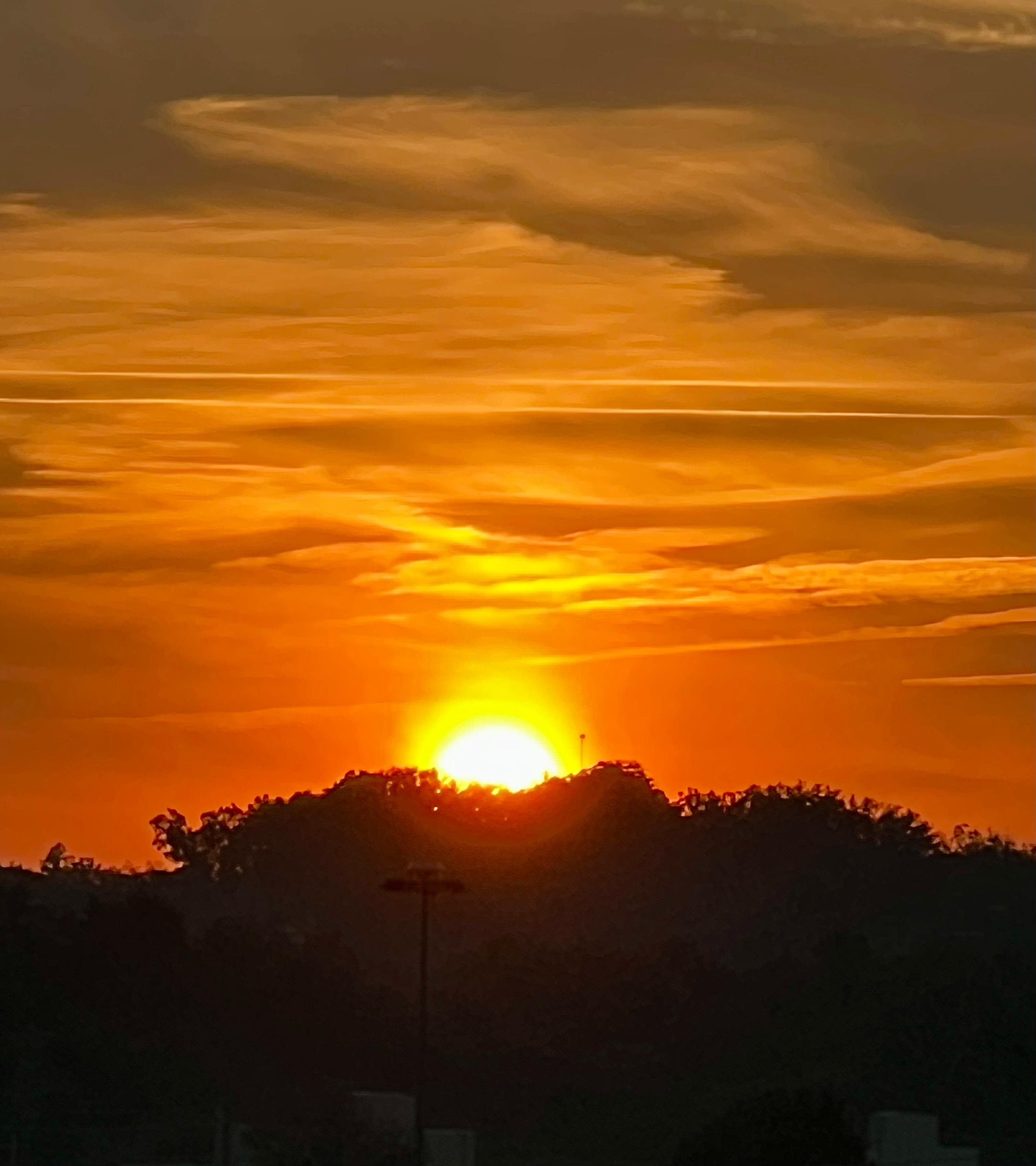 Our first morning sunrise.