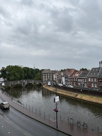 Blick aus dem Zimmer auf die Roer