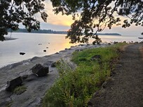The bay at a higher tide, just down from the unit.