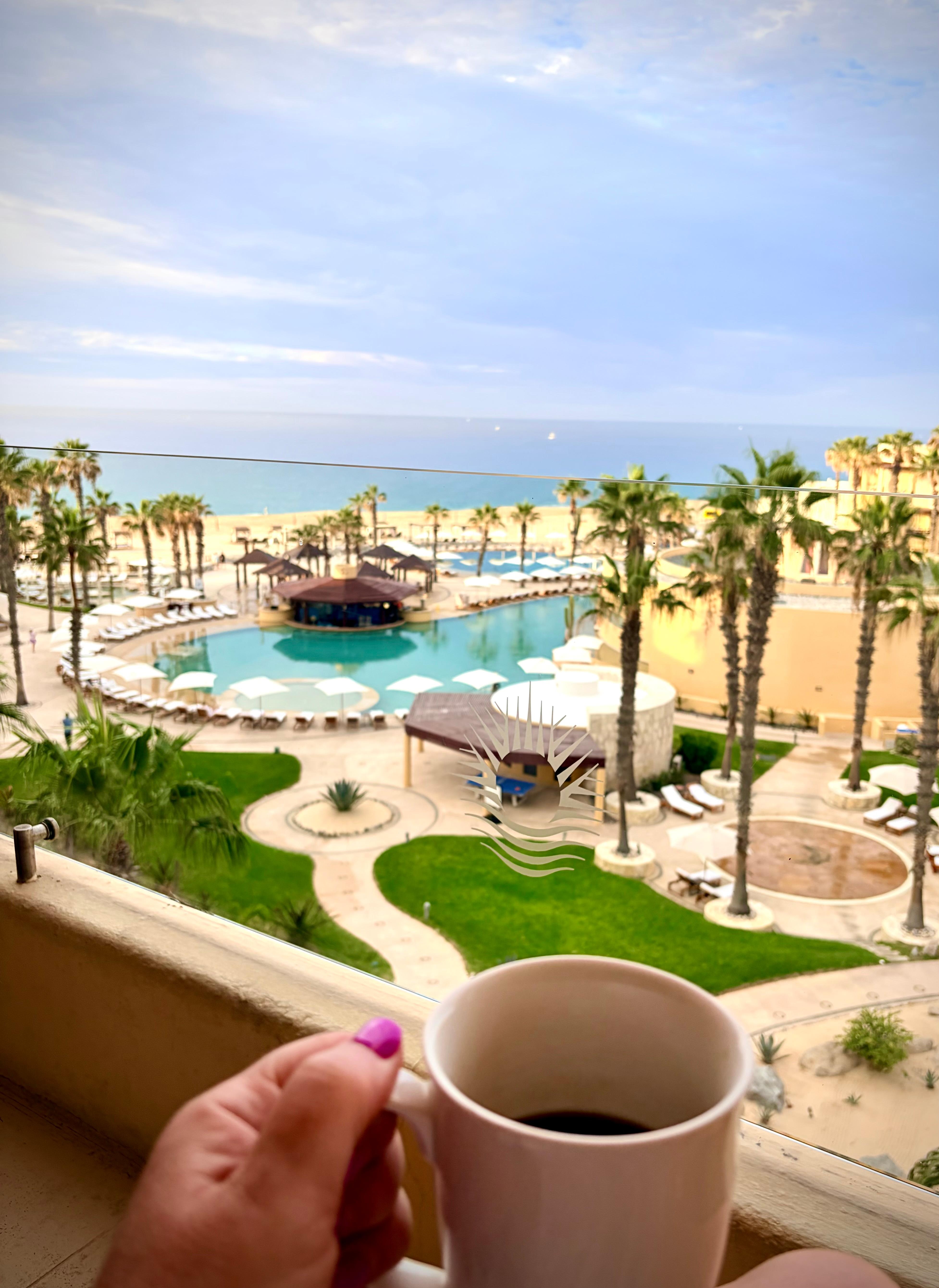 This is the view from our balcony every morning 
Rm 1545