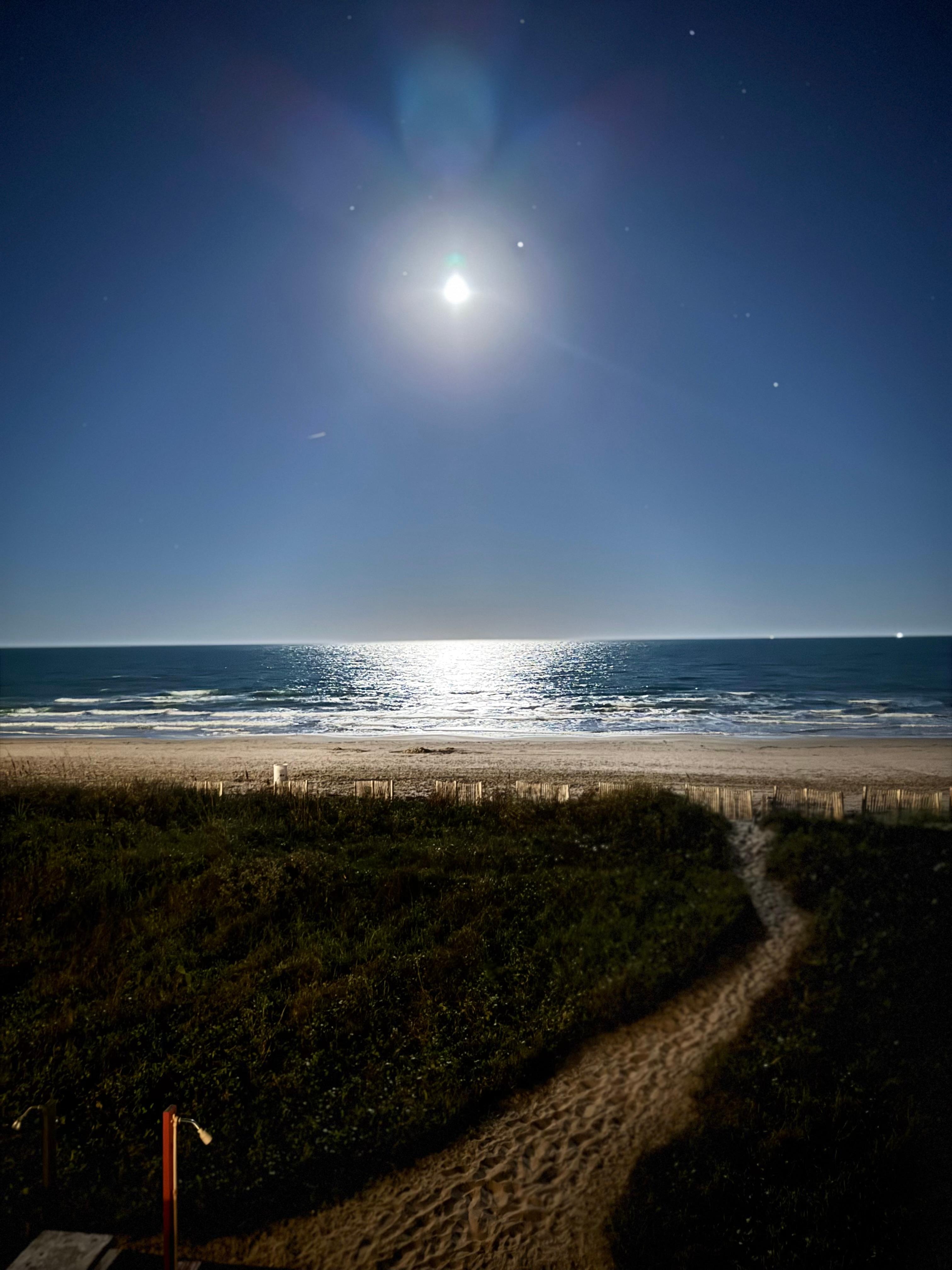 Full moon over the water
