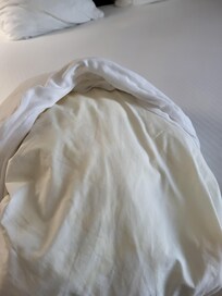Sweat stained pillow