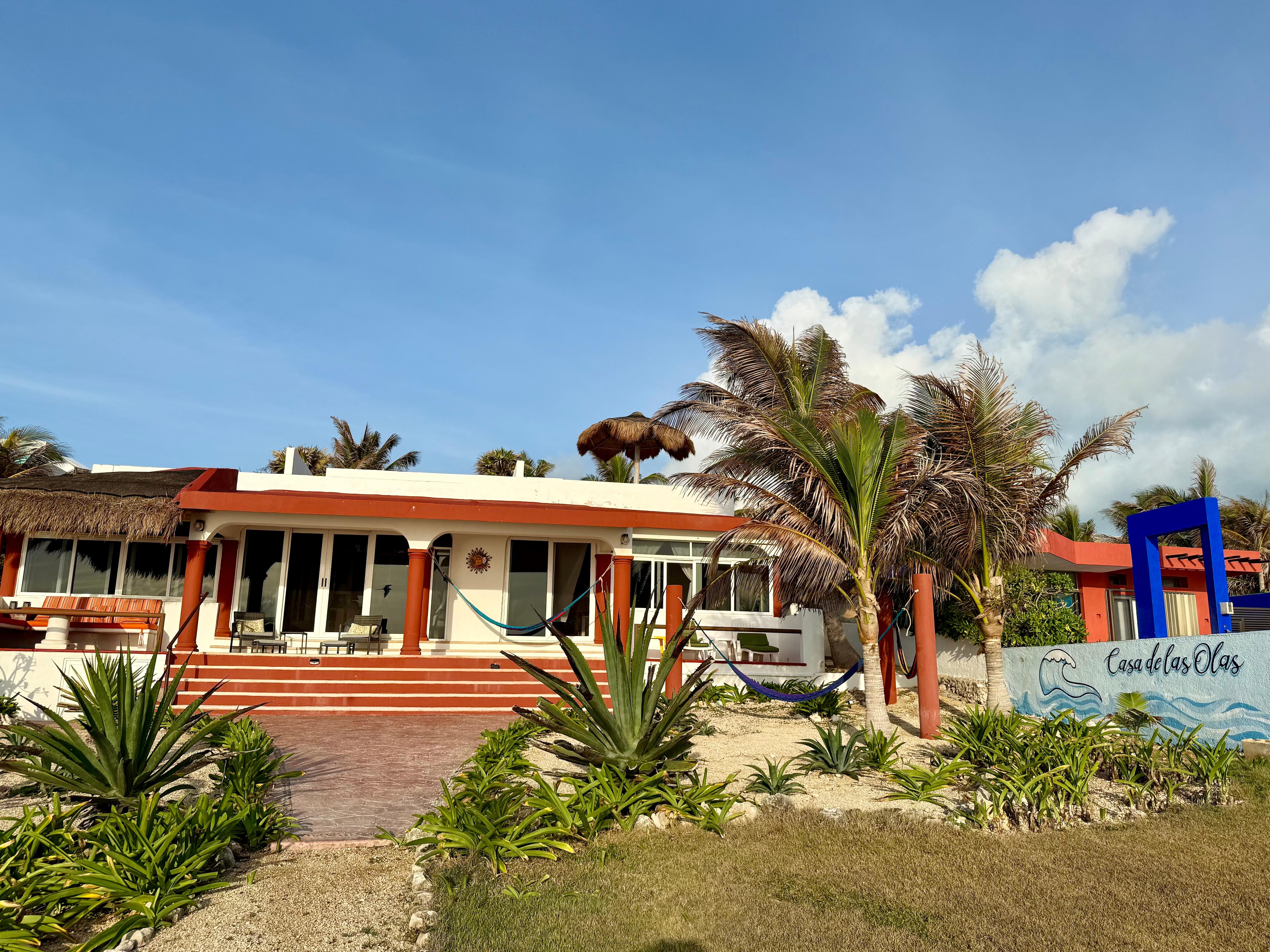 House view from the sea side.
