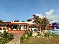 House view from the sea side.