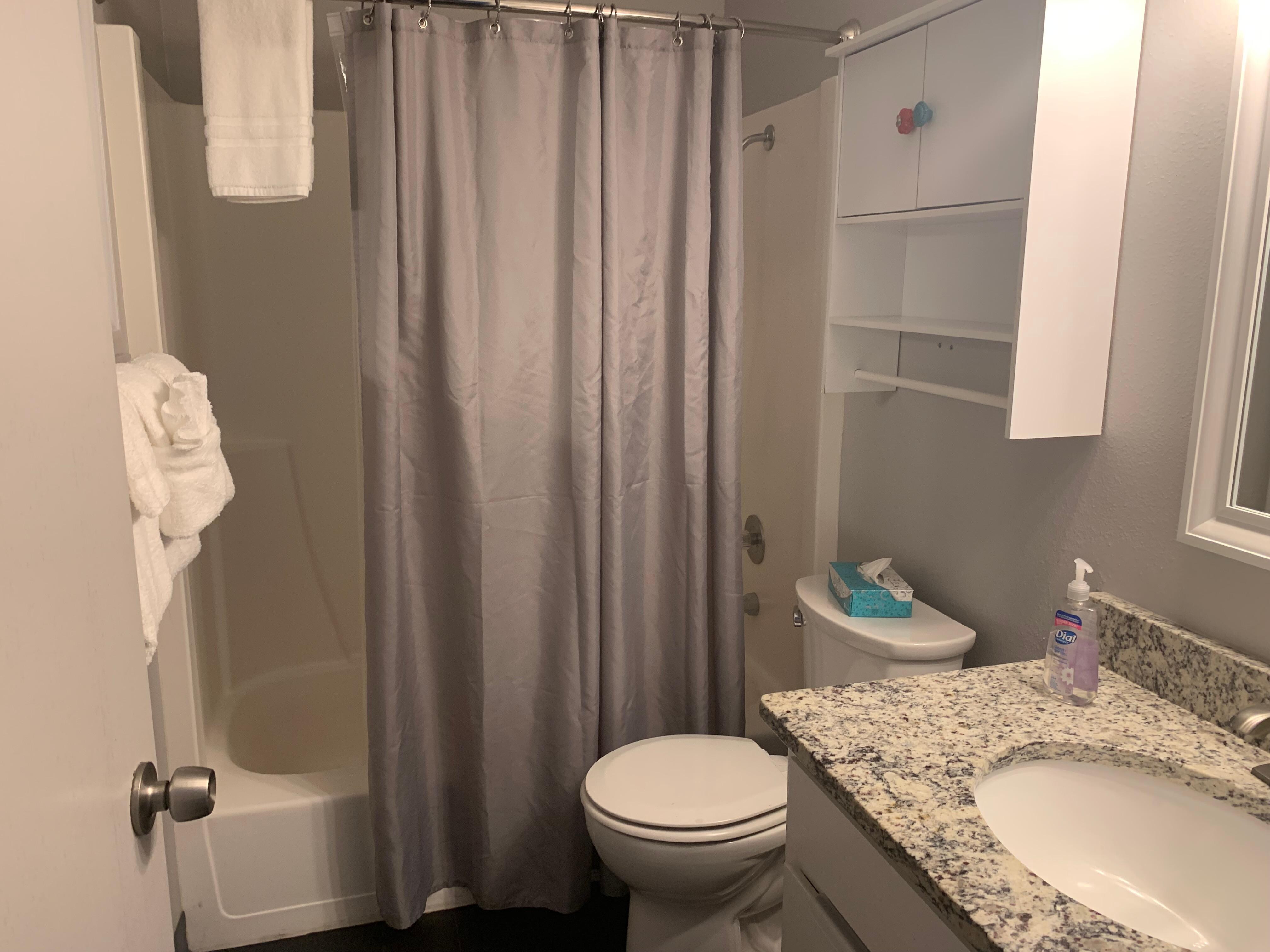 Bathroom off the living area 