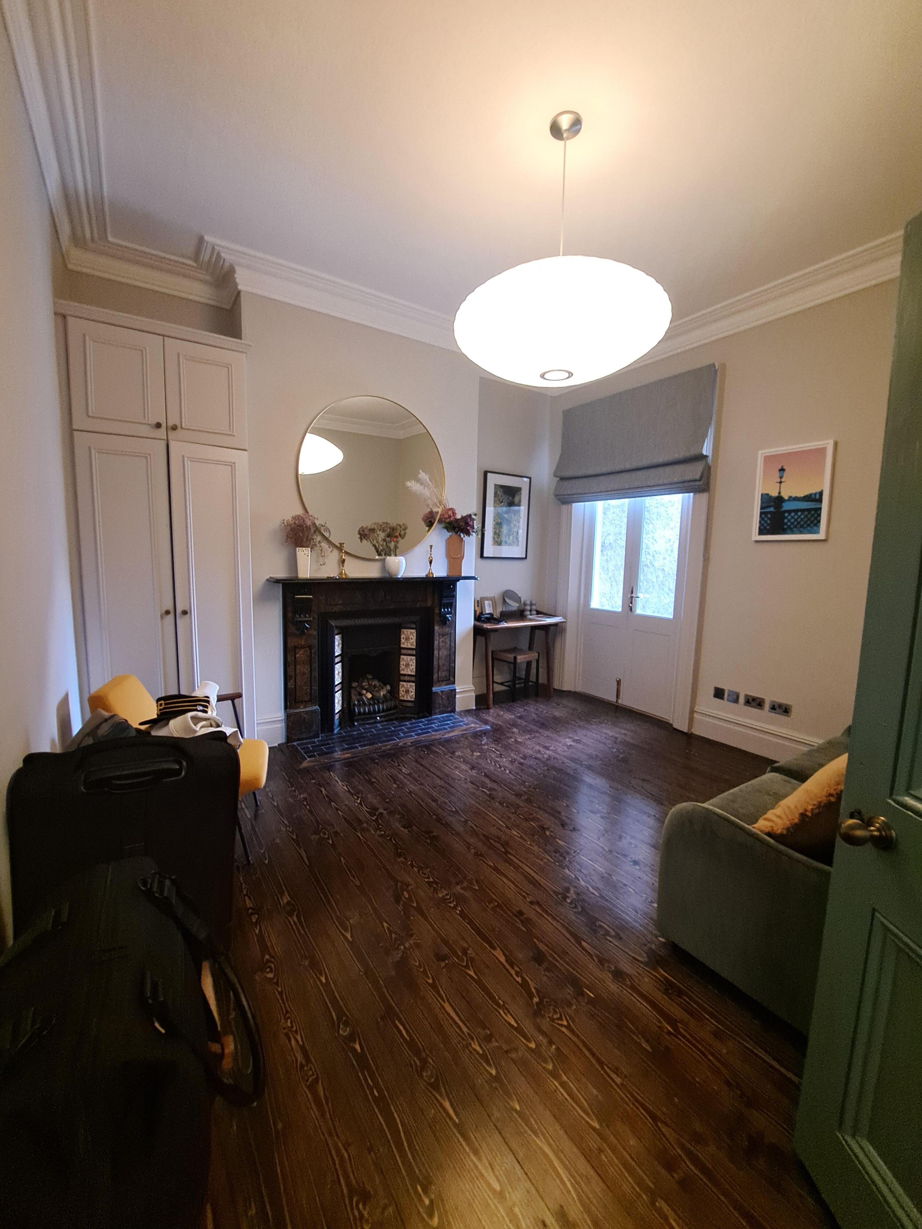 Sofa folds out to a pretty comfortable bed.