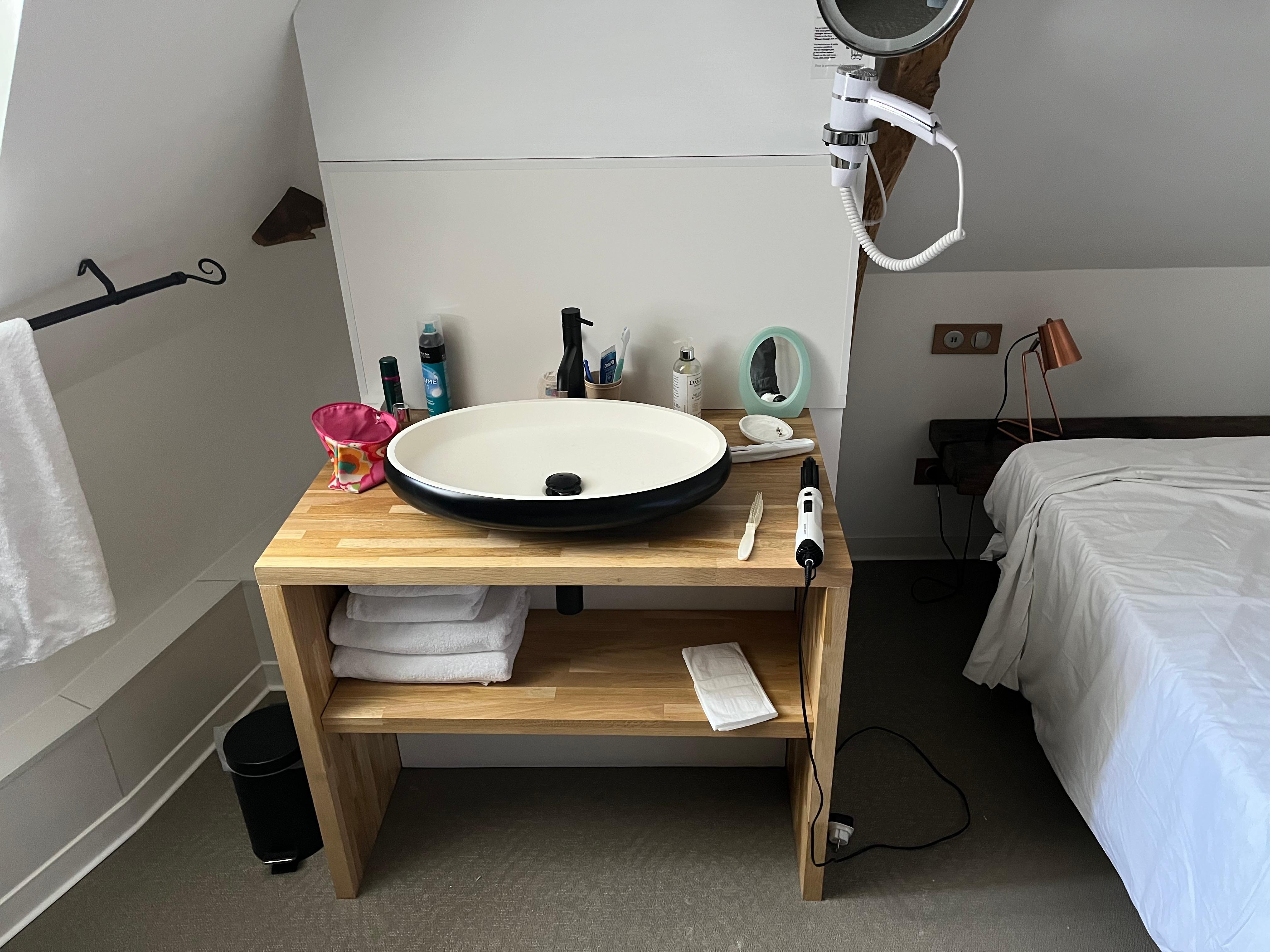 Sink in upstairs bedroom
