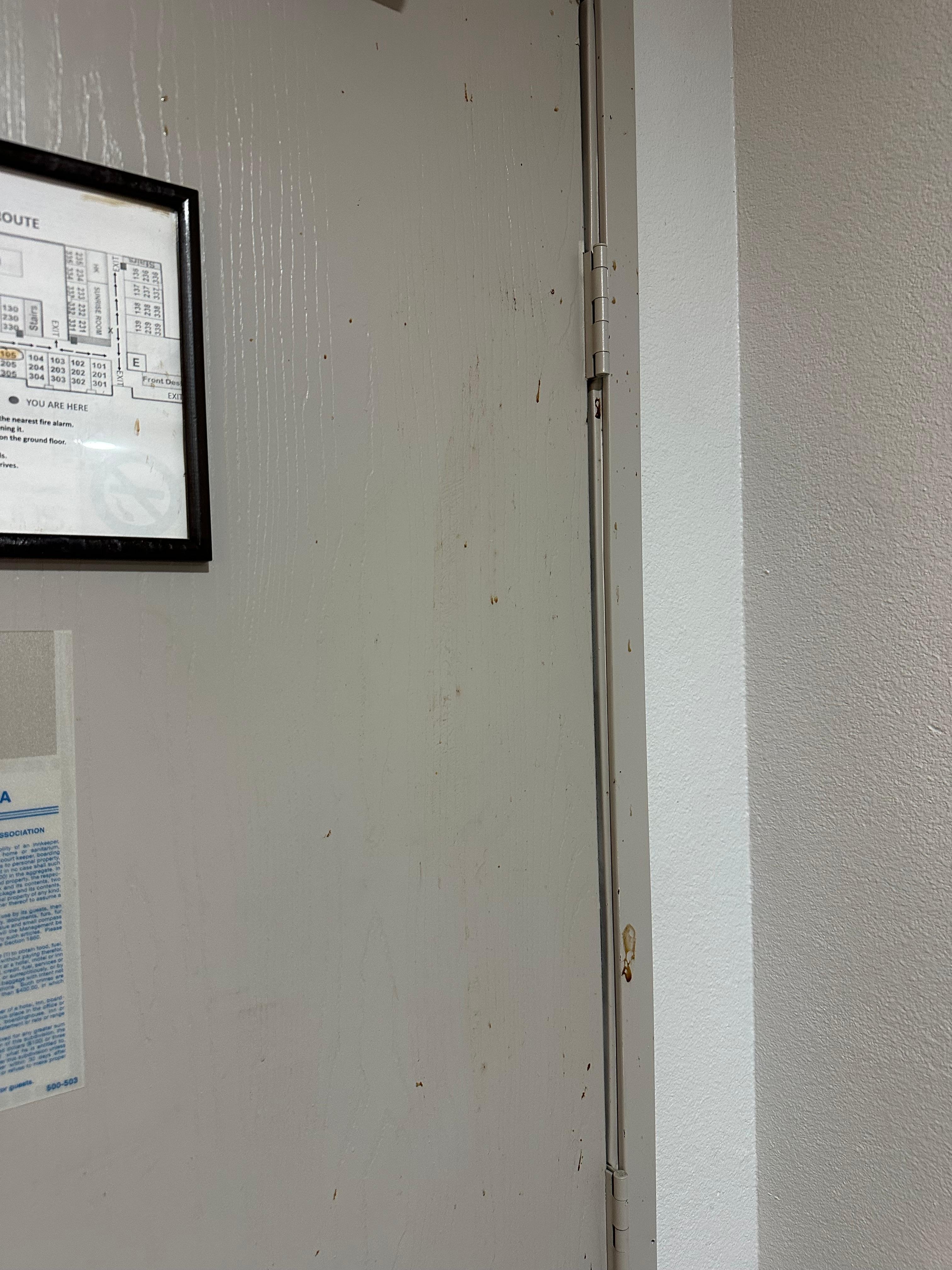 Mystery substance on entry door