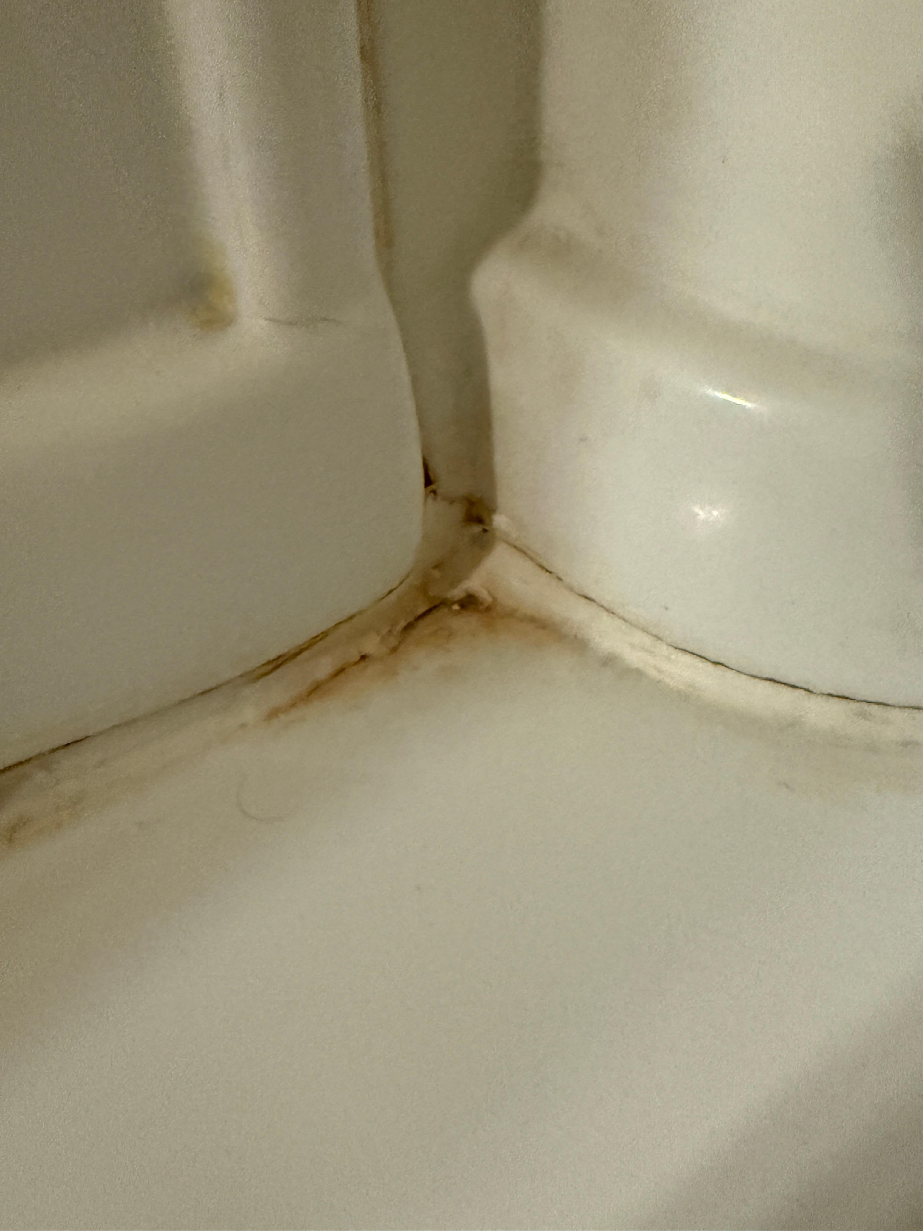 Stained tub caulking 