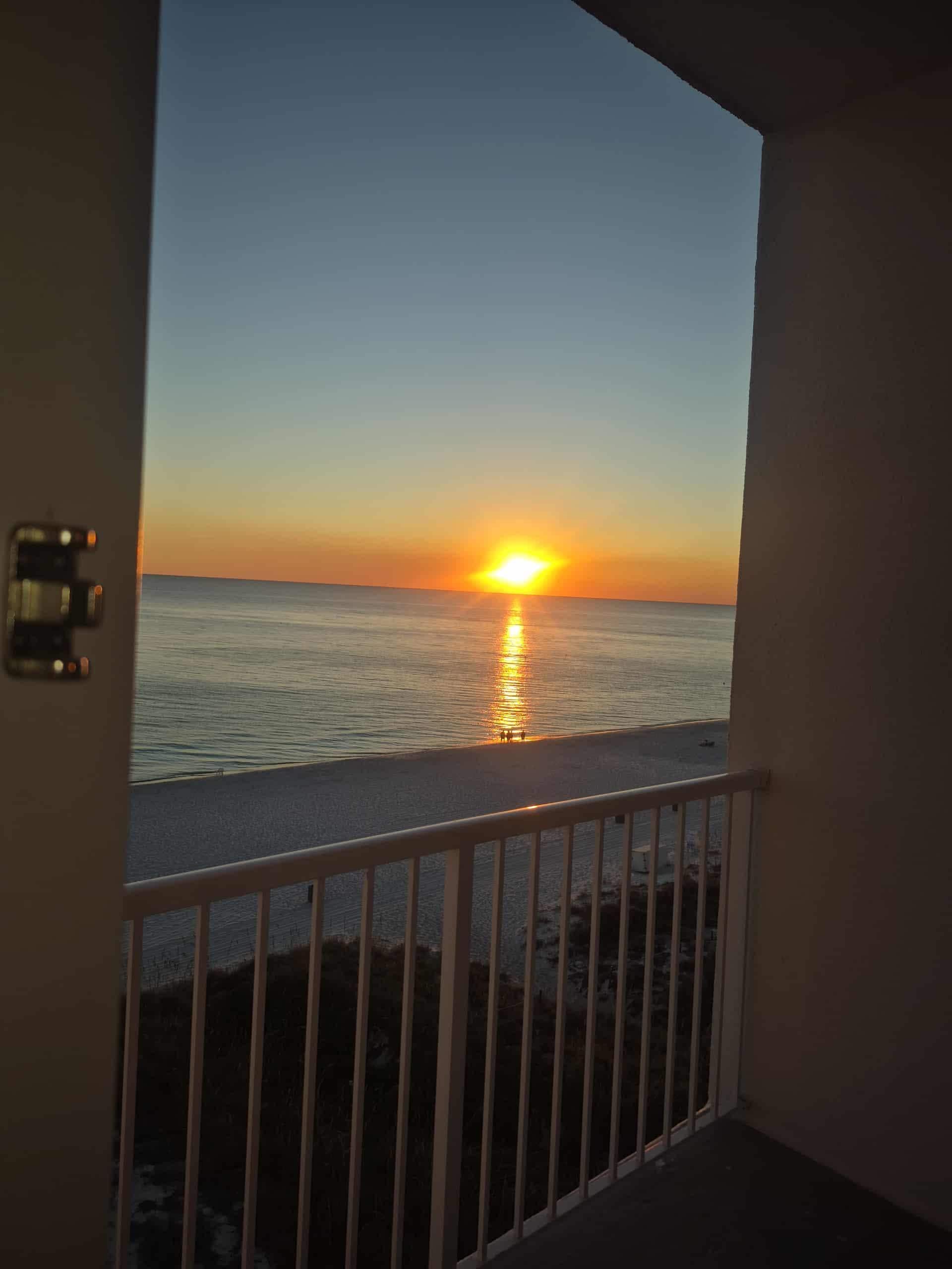 Sunset from the balcony. Beautiful 