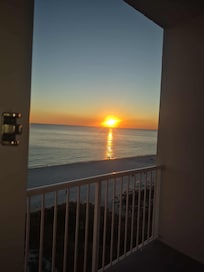 Sunset from the balcony. Beautiful