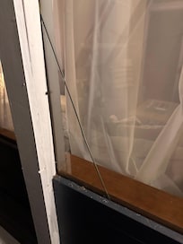 Cracked glass window