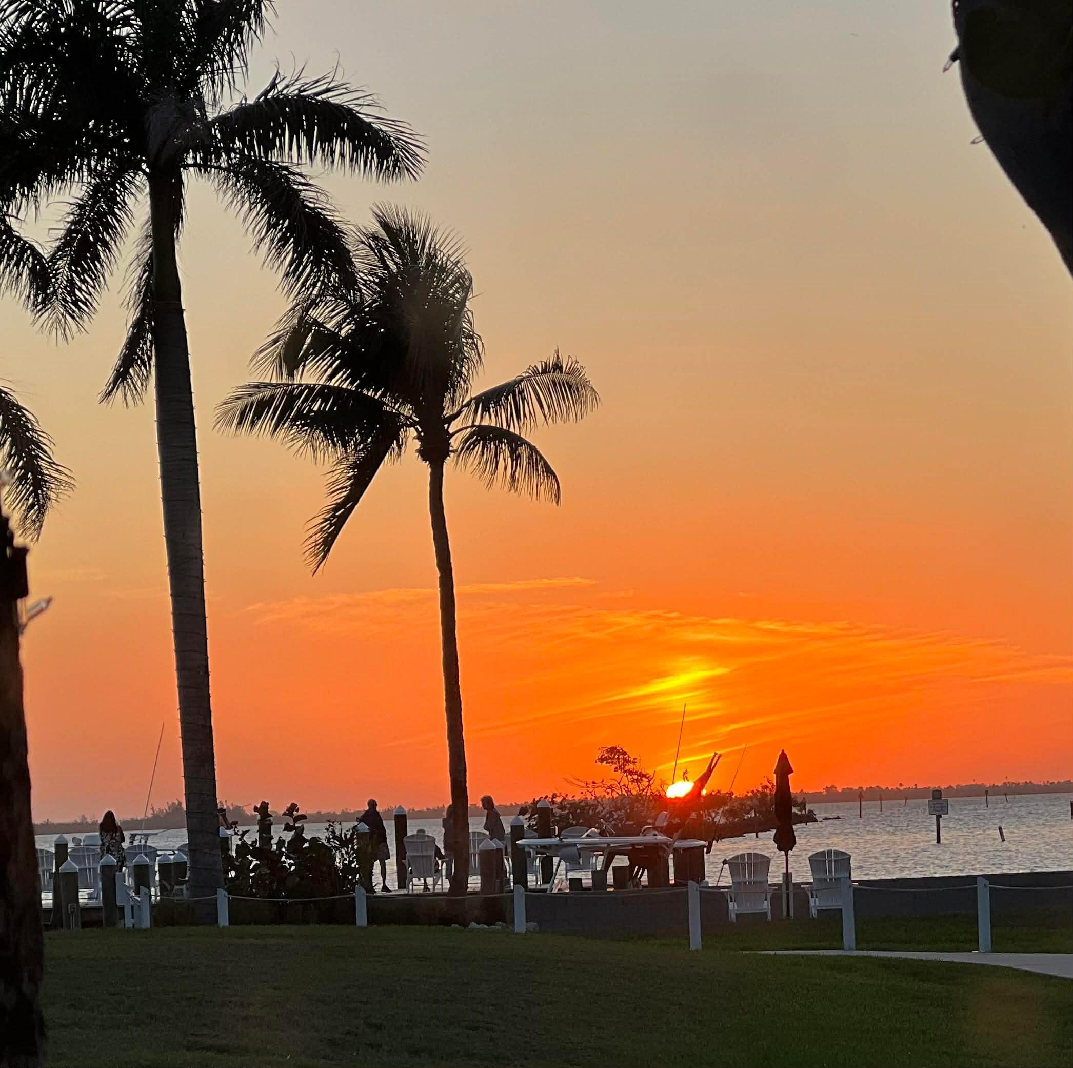 Beautiful sunset moments away