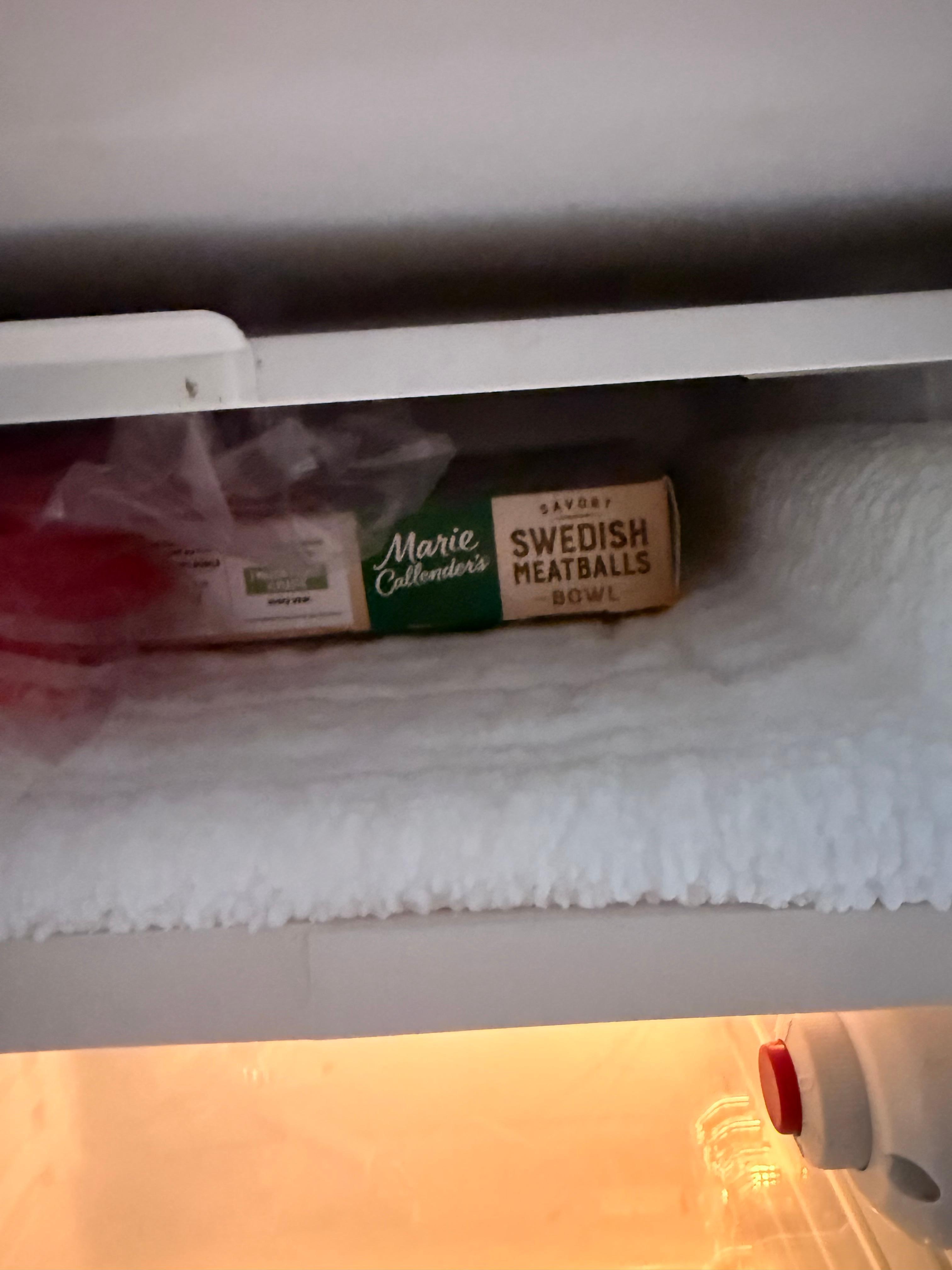 Food left in freezer 