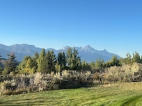 view from the patio and living area
