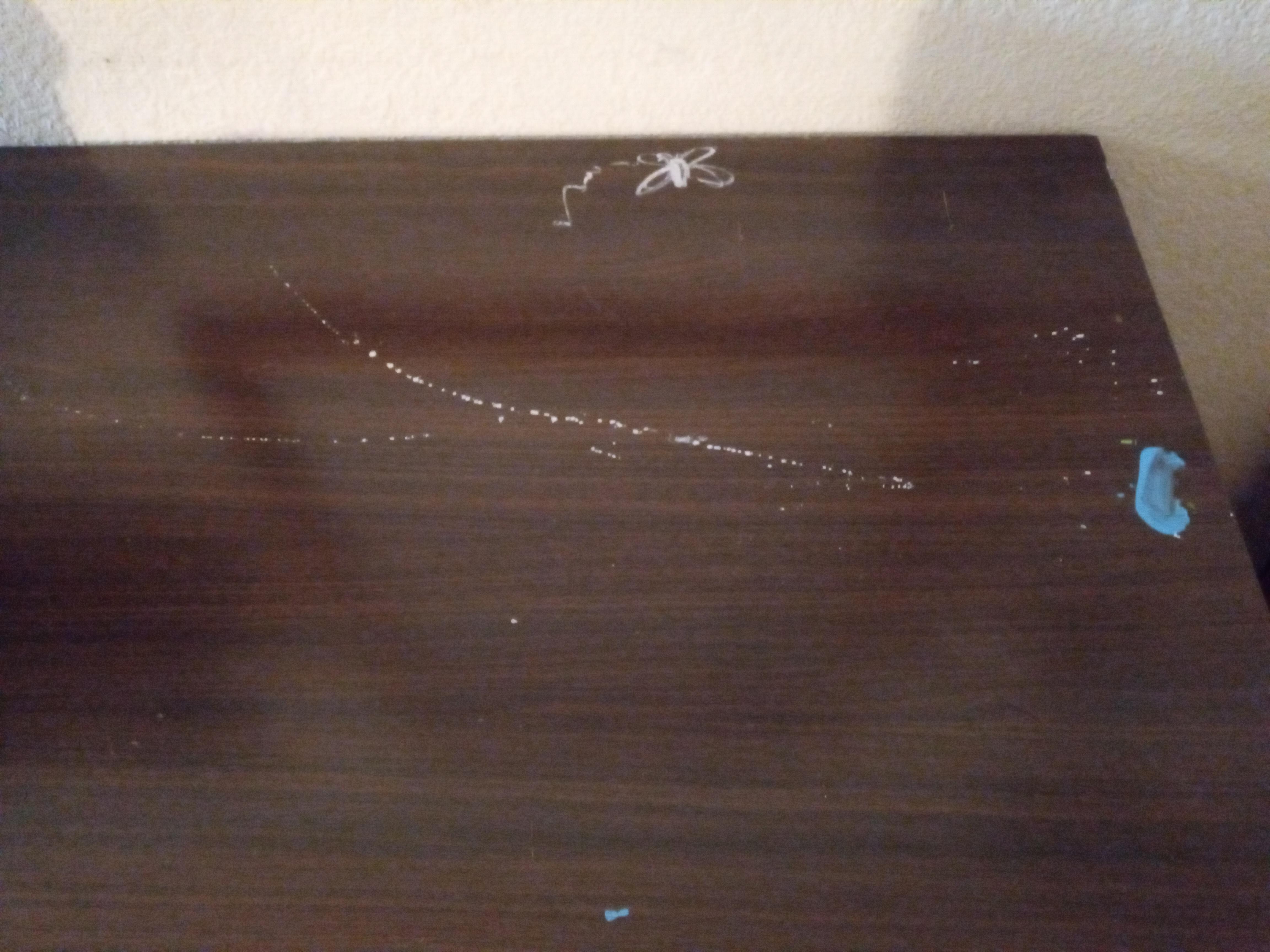 Marks on the desk