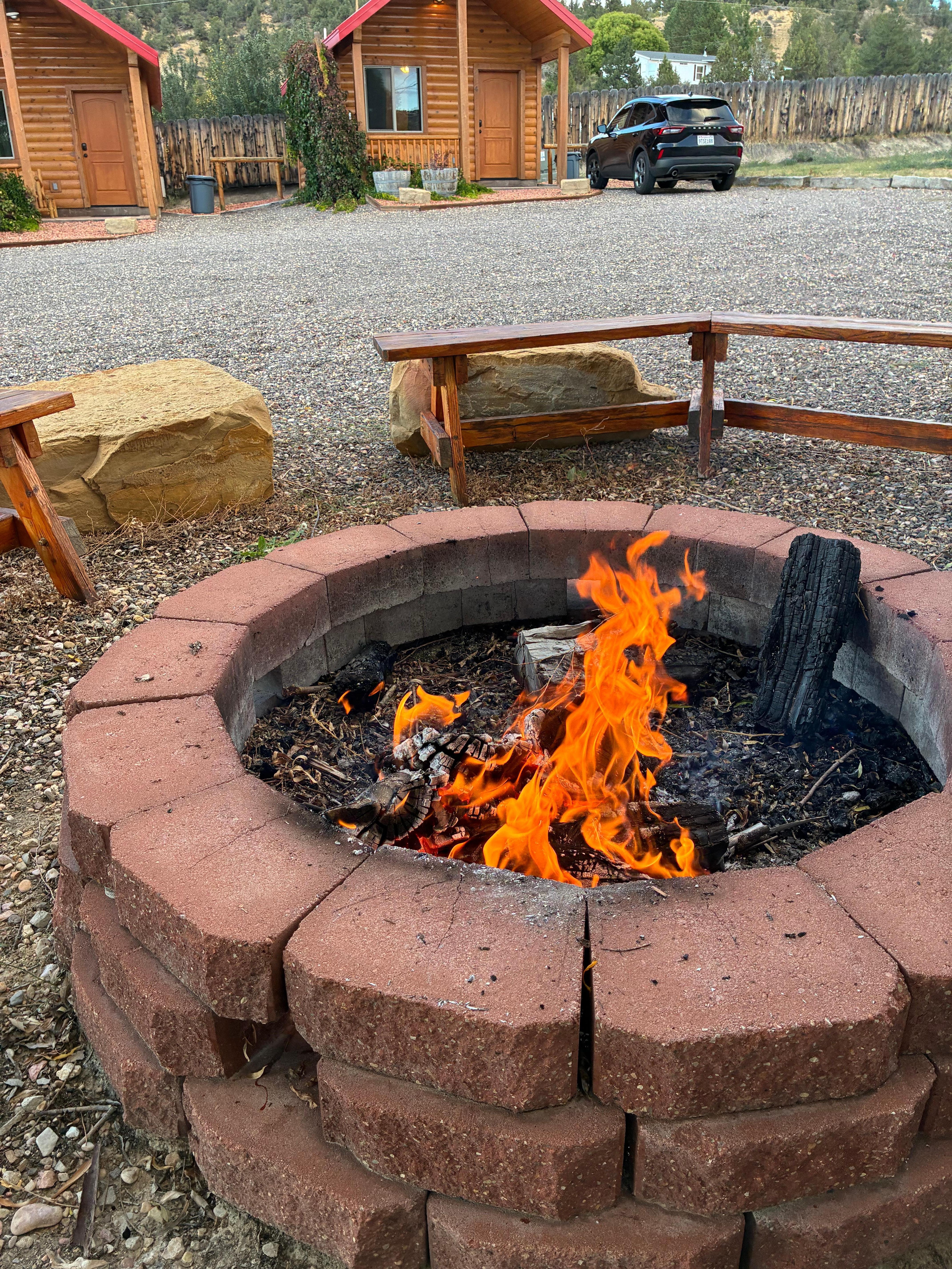 Bonfire at the end of a long day of hiking in the park. So peaceful!!!