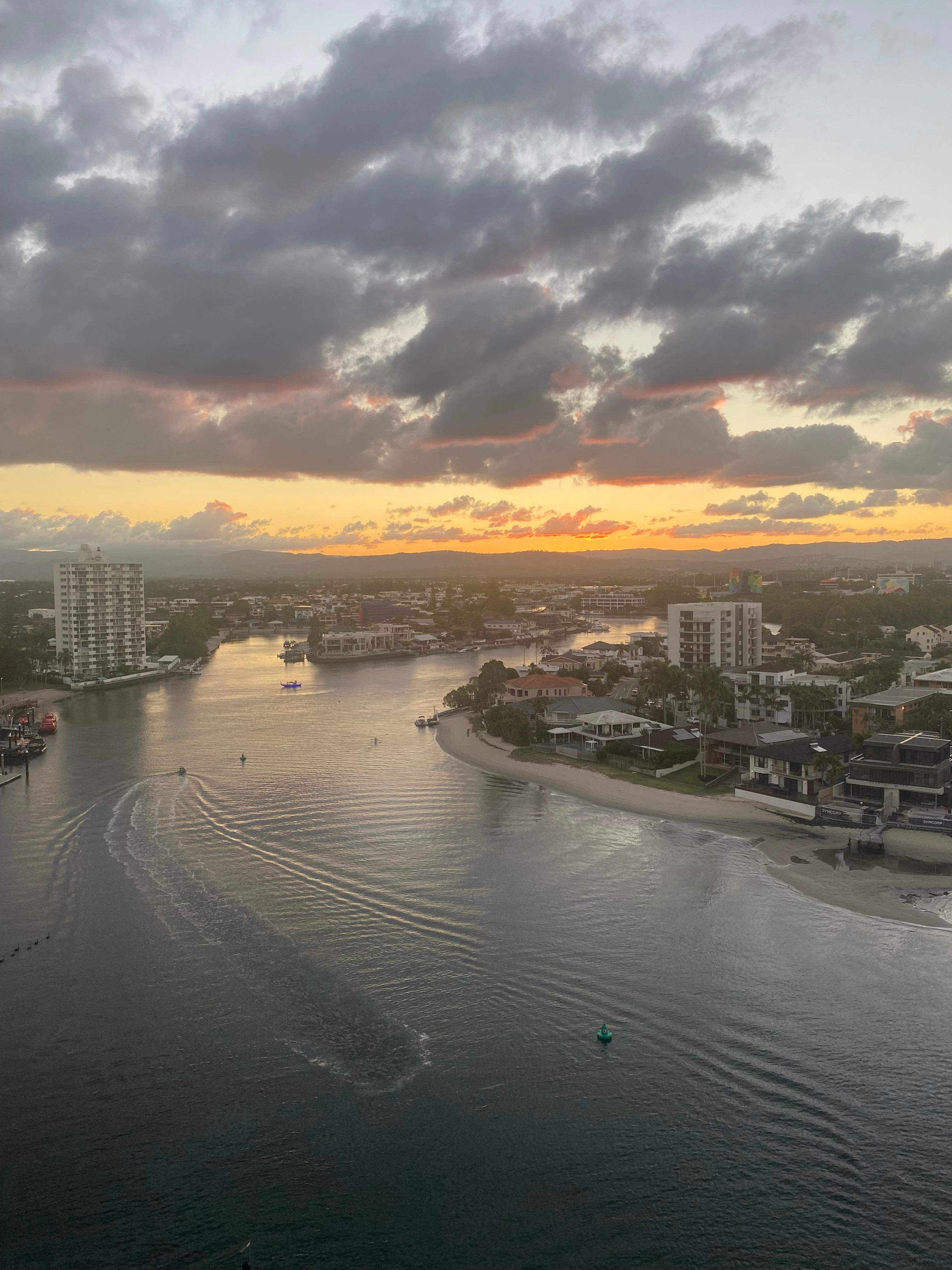 Sunset from our room balcony 