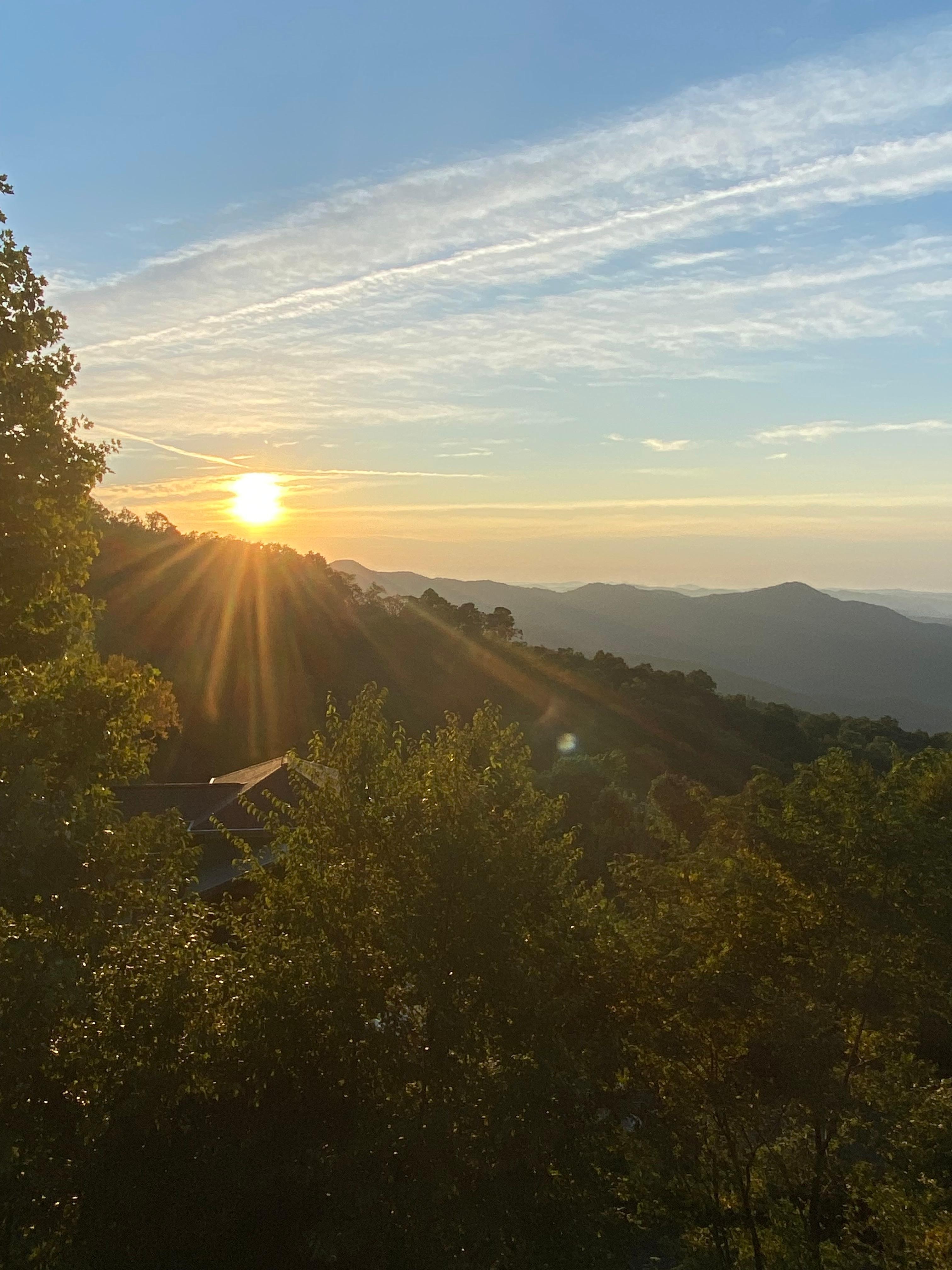 Sunrise view from the deck