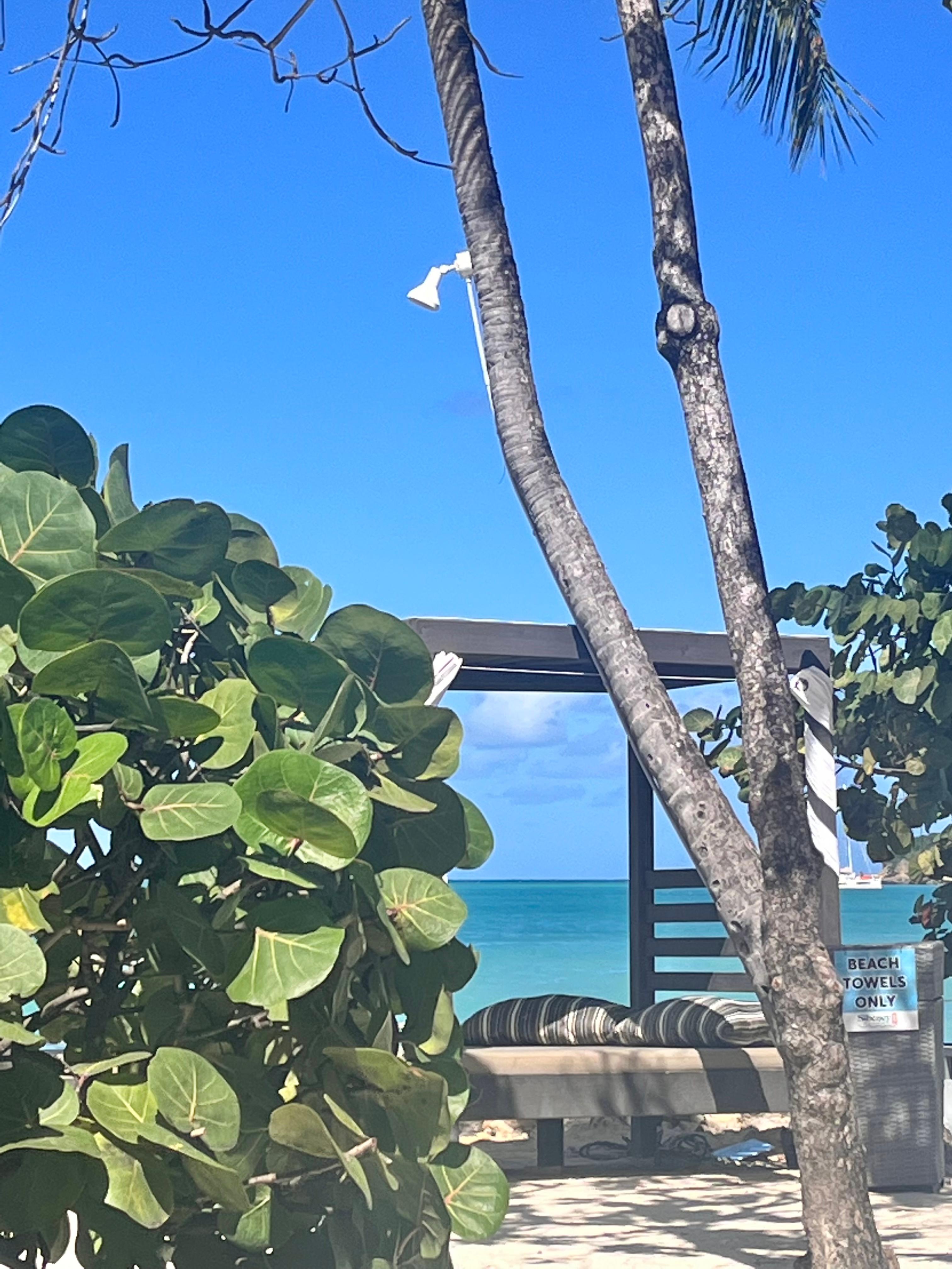 The beautiful beach just outside the gate