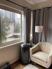 PortableAir conditioner provided by the rental.