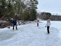 Hockey on the lake!