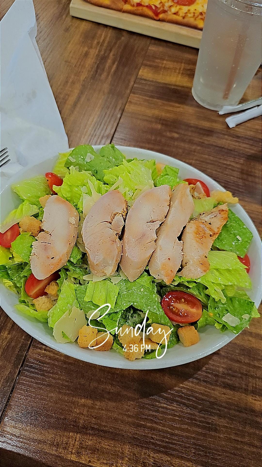 Delicious chicken Caesar salad. My absolute favorite!