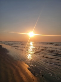 Nice sunset on the beach.