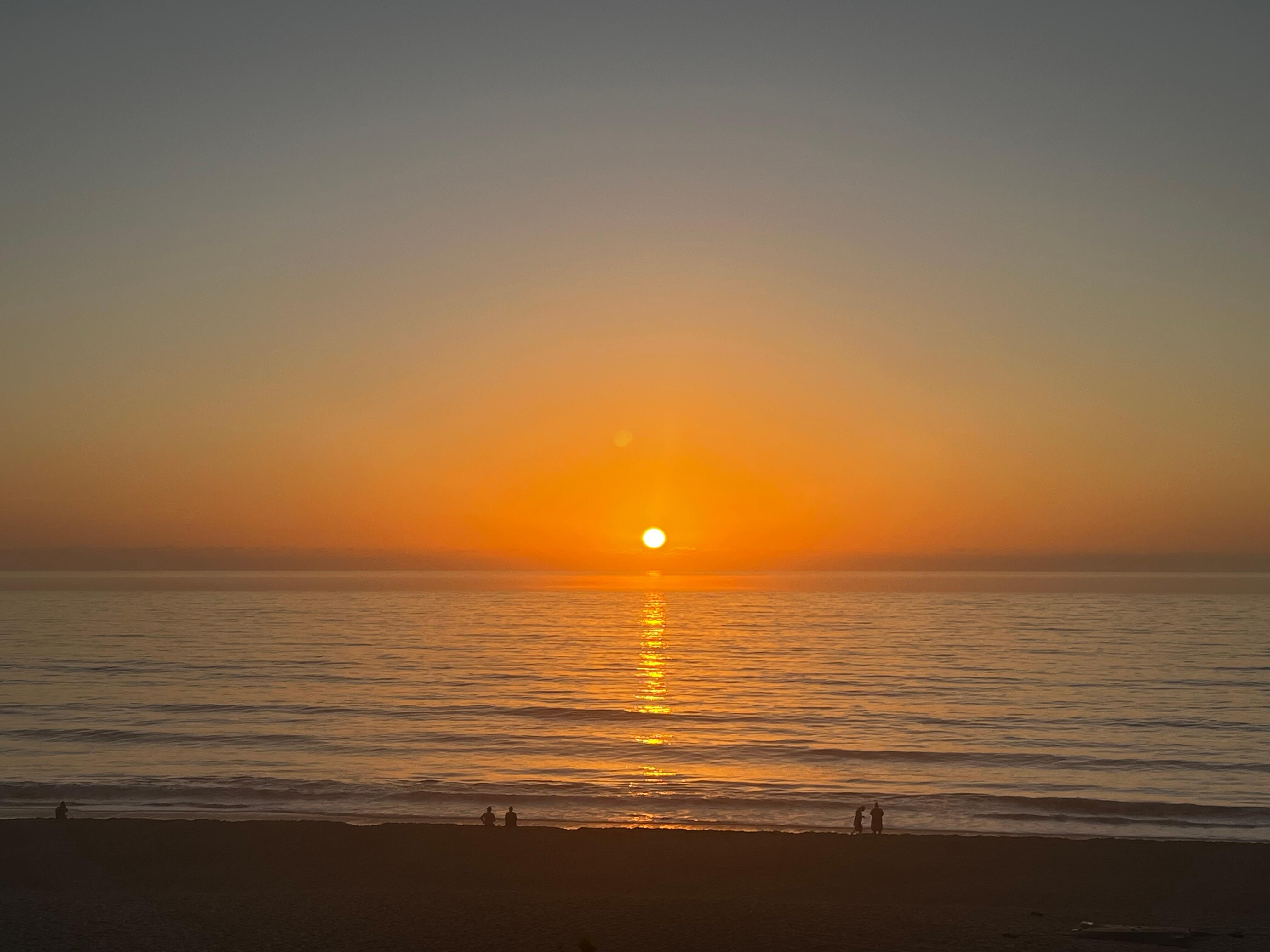 View of the sunrise from our room