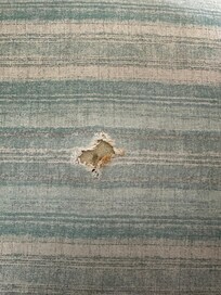 Hole in kitchen chair