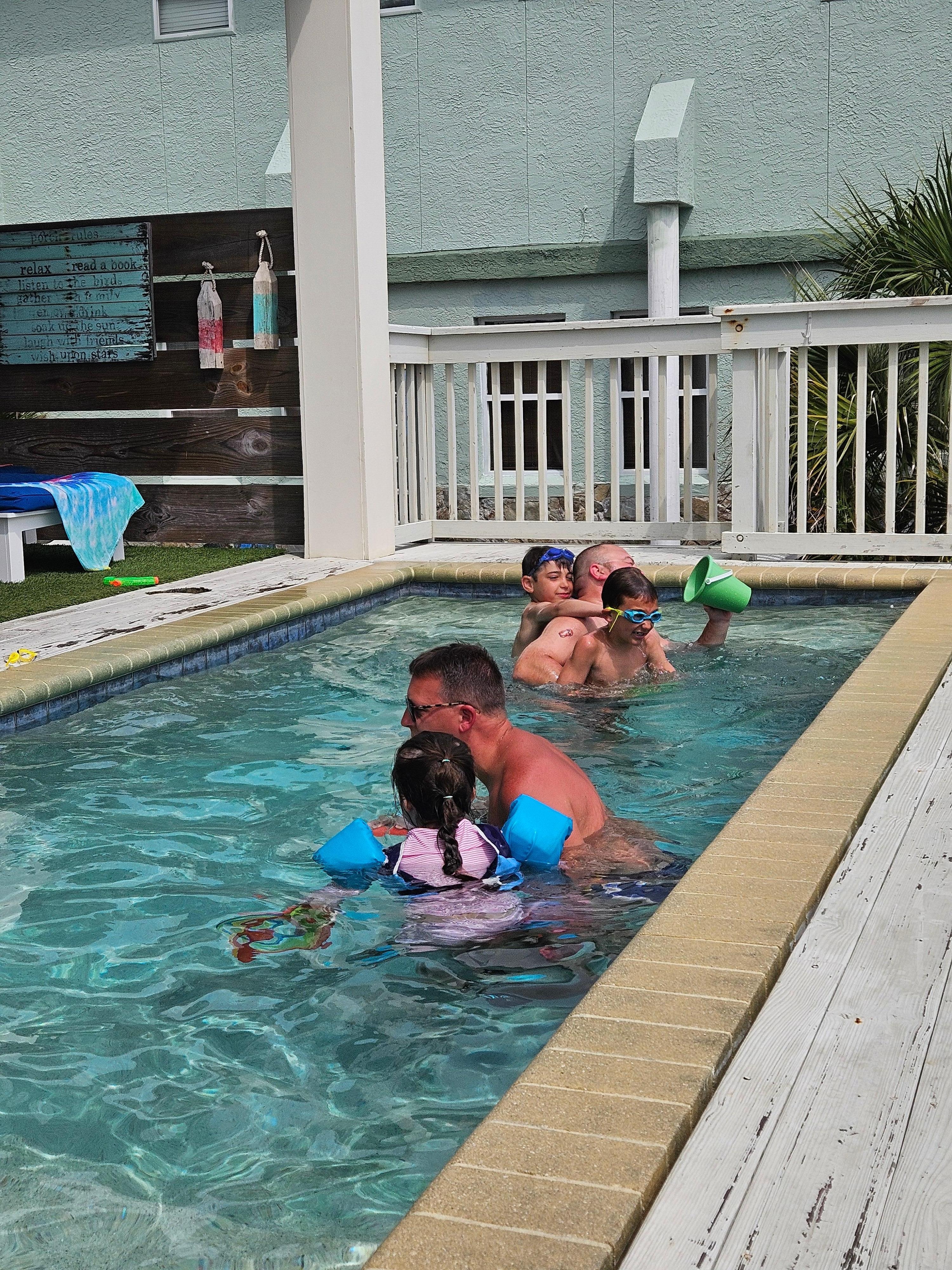 Enjoying the pool