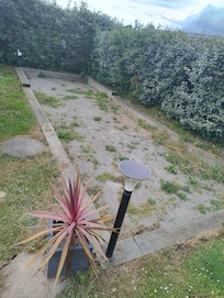 Pétanque pit before we weeded it.