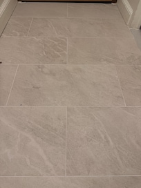 Crumbs, dirt, etc. all over the floors.