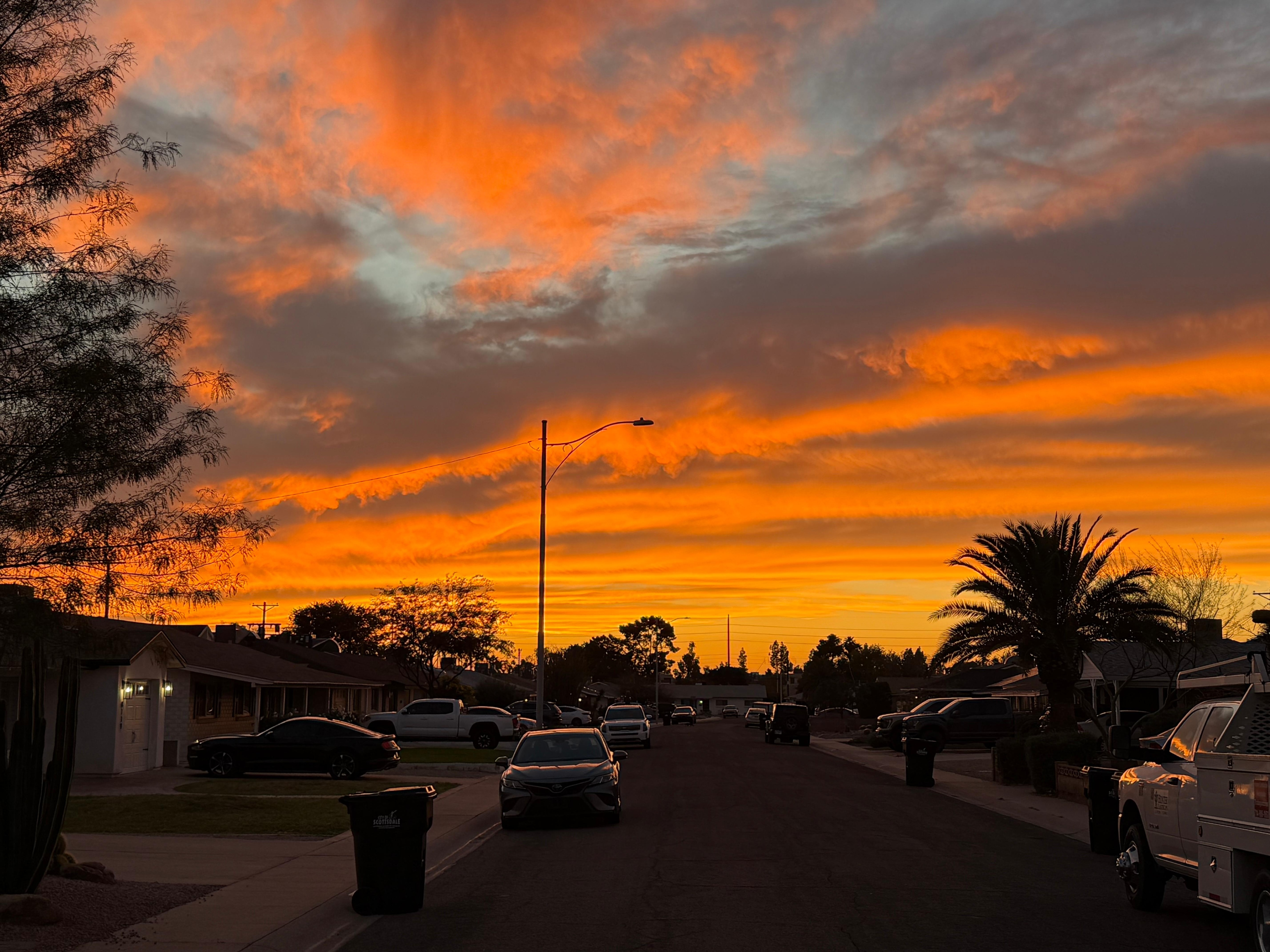 Sun set from the front yard.
