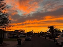 Sun set from the front yard.