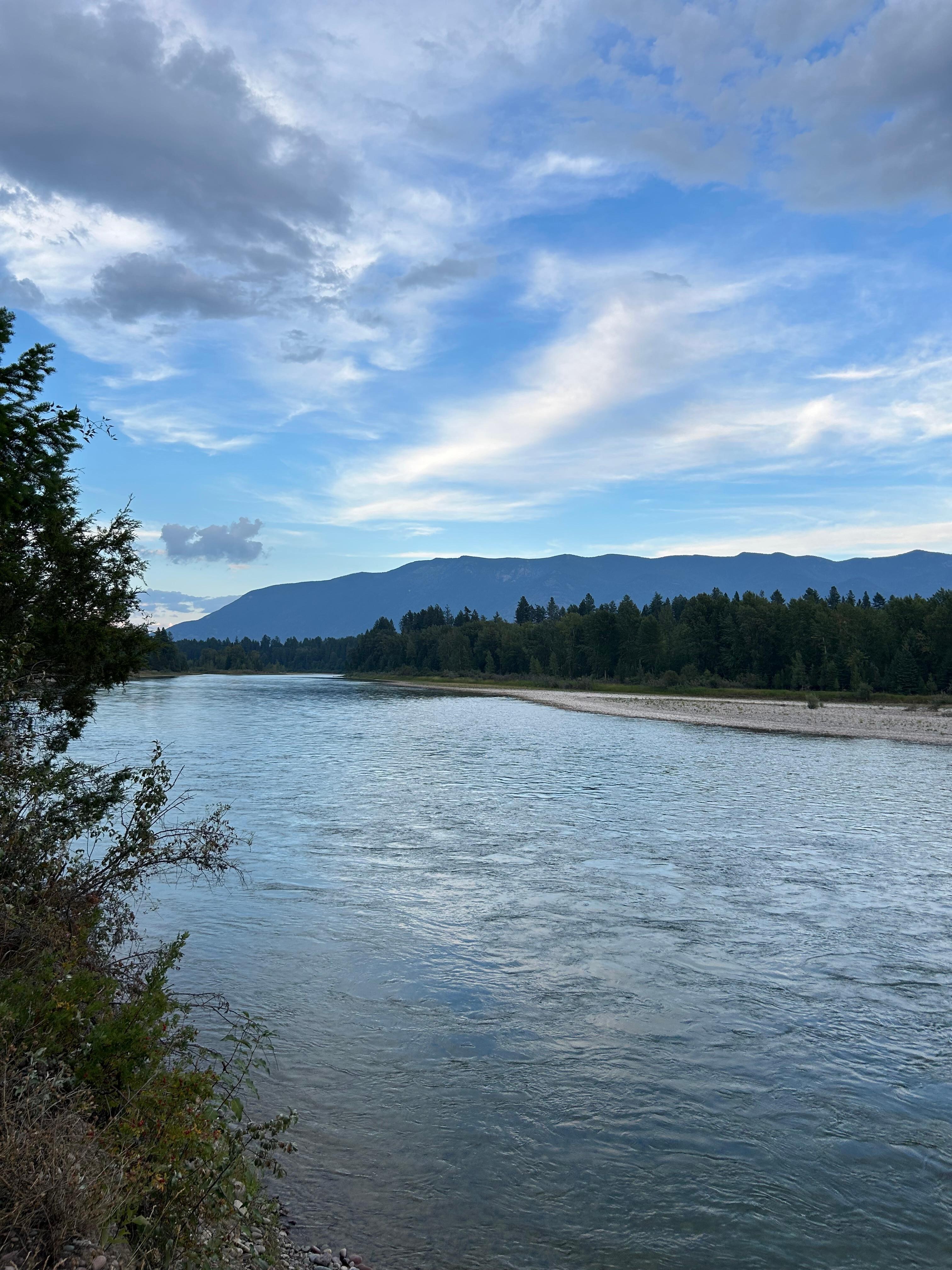 The nearby river is beautiful.  Just a short walk from the camp.