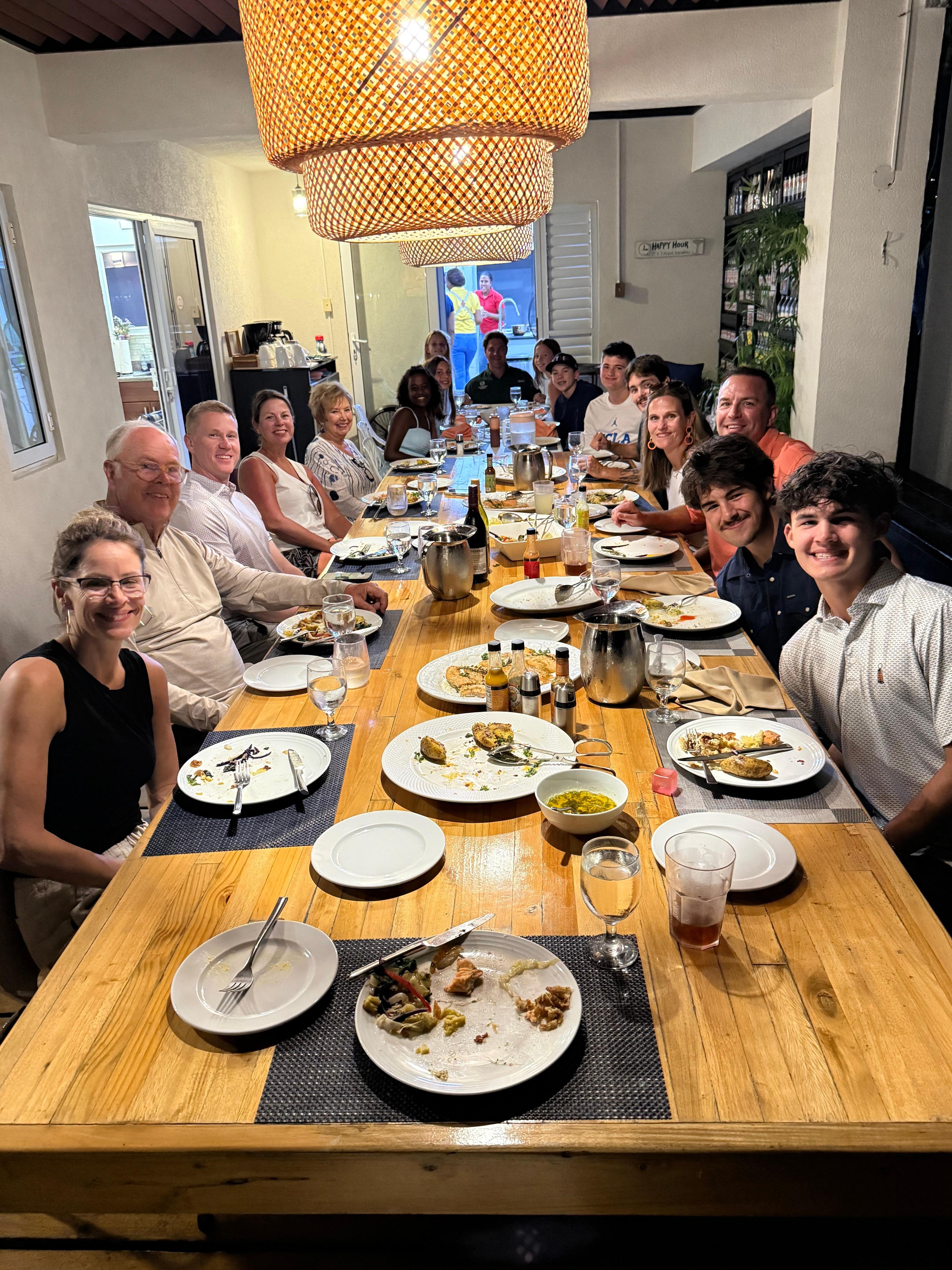 Another wonderful meal awaits us. 