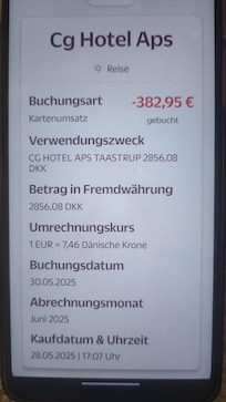 Rechnung von vor Ort