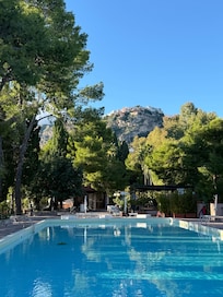 Pool is spectacular and a rare find in downtown Taormina